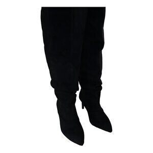 Madden Girl Stassi Over-the-Knee Stiletto Wide-Calf Dress Boot Black 8.5M